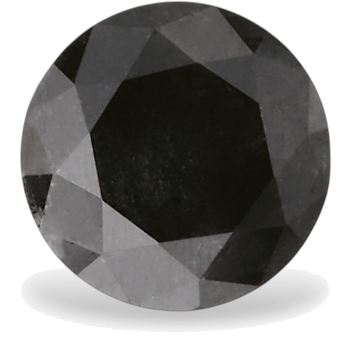 0.43 carat Fancy Black-VVS2 Excellent cut Natūralus Round Deimantas (1)