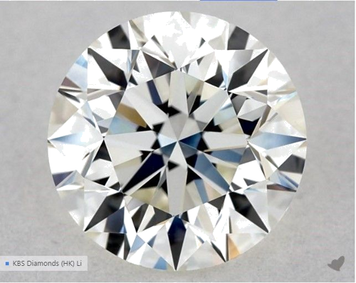 1.01 carat J-VS2 Excellent cut Natūralus Round Deimantas (1)