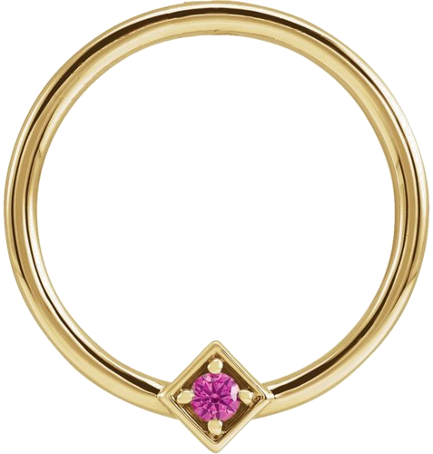 14K Yellow 1-Stone Family Circle Pendant Mounting (4)