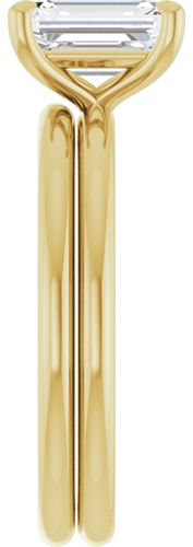 Sužadėtuvių Žiedas „Claw-Prong Solitaire“ 14k yellow gold Emerald 7.5mm x 5.5mm (9)