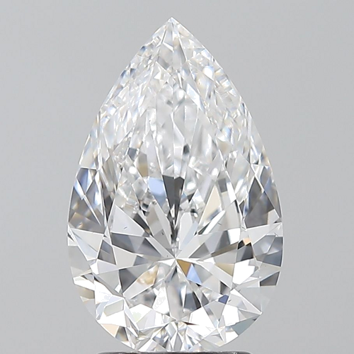2.5 carat D-VS2 Natūralus Pear Deimantas (1)