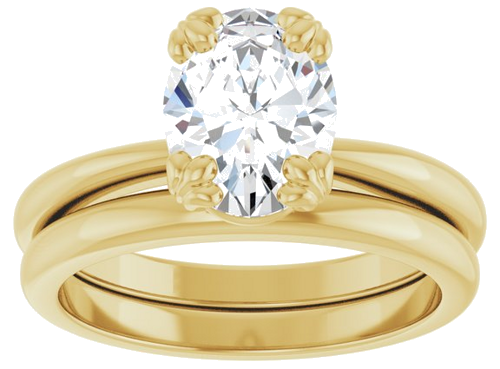 Sužadėtuvių Žiedas „Solitaire“ 14k yellow gold Oval 9mm x 7mm (8)