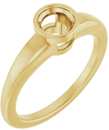 Sužadėtuvių Žiedas „Bezel-Set Solitaire“ 10k yellow gold Round 5.2mm (1)