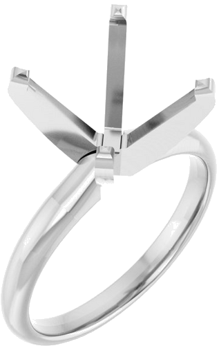 Sužadėtuvių Žiedas „Solitaire“ 14k white gold Round 11mm (1)