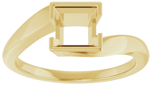 Sužadėtuvių Žiedas „Half-Bezel Solitaire“ 10k yellow gold Square 5.5mm (3)