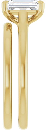 Sužadėtuvių Žiedas „Claw-Pong“ 10k yellow gold Emerald 7.5mm x 5.5mm (9)