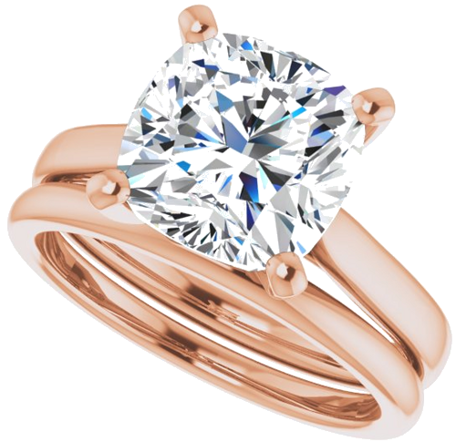 Sužadėtuvių Žiedas 14k rose gold Cushion 9mm (10)