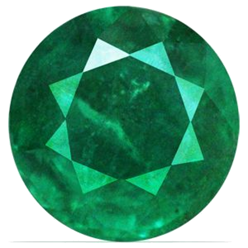 0.76 carat GREEN Round Smaragdas (1)