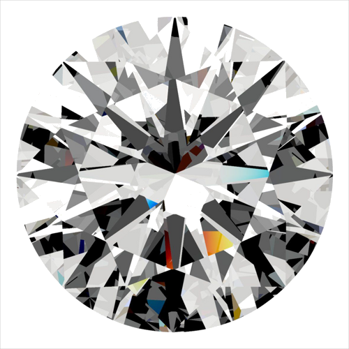 0.5 carat G-SI2 Excellent cut Natūralus Round Deimantas (1)