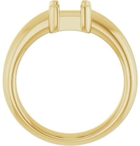 Sužadėtuvių Žiedas „Half-Bezel Solitaire“ 14k yellow gold Square 5.5mm (2)