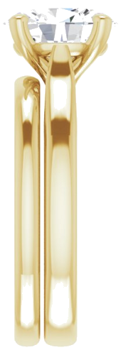 Sužadėtuvių Žiedas „Solitaire“ 585 Geltonojo Aukso Oval 9mm x 7mm (9)