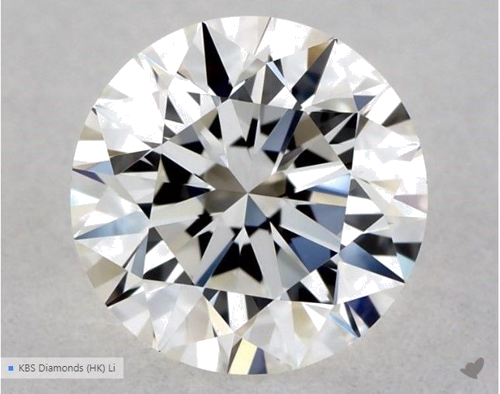 0.55 carat G-VVS2 Excellent cut Natūralus Round Deimantas (1)