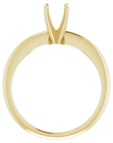 14K Yellow 5-5.3 mm Round 4-Prong Comfort-fit Solitaire Ring Mounting (2)