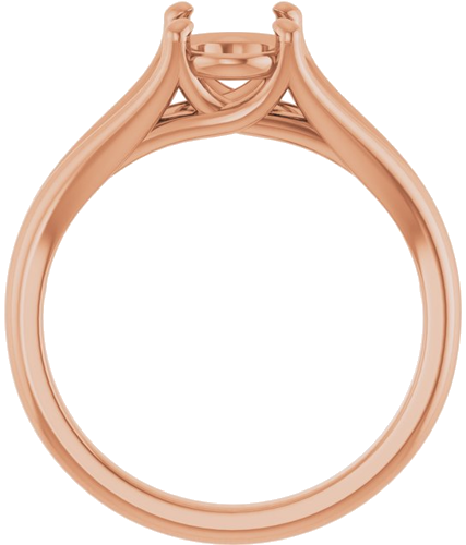 Sužadėtuvių Žiedas „Solitaire“ 14k rose gold Oval 8mm x 6mm (2)