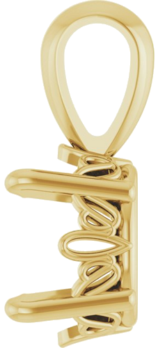 Pakabukas „Oval 4-Prong Solitaire“ 14k yellow gold Oval 8mm x 6mm (3)