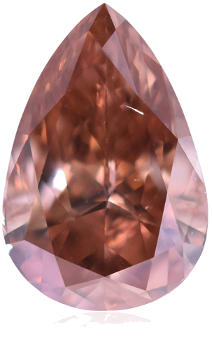 0.34 carat Fancy Deep Brownish Orangey Pink-VS2 Natūralus Pear Deimantas (1)