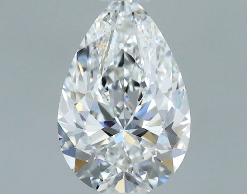 0.55 carat F-VVS1 Natūralus Pear Deimantas (1)