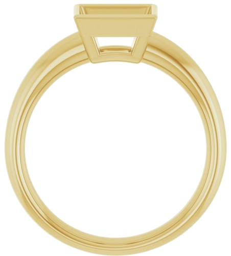 Sužadėtuvių Žiedas „Bezel-Set Solitaire“ 585 Geltonojo Aukso Square 6.5mm (2)