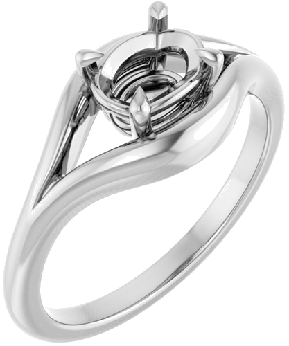 Sužadėtuvių Žiedas „Claw-Prong Solitaire“ 950 Platinos Oval 7mm x 5mm (1)