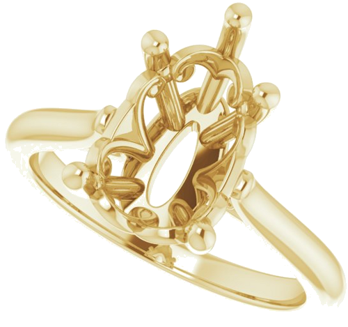 Sužadėtuvių Žiedas „Solitaire“ 14k yellow gold Pear 12mm x 8mm (5)