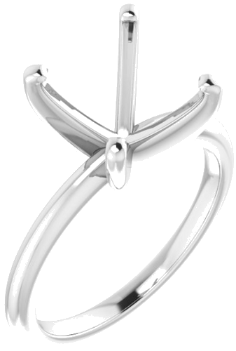 Sužadėtuvių Žiedas „Solitaire“ 585 Baltojo Aukso Square 8mm (1)