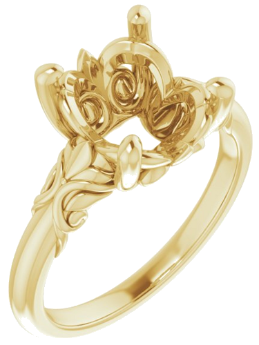 Sužadėtuvių Žiedas „Solitaire“ 14k yellow gold Oval 11mm x 9mm (1)