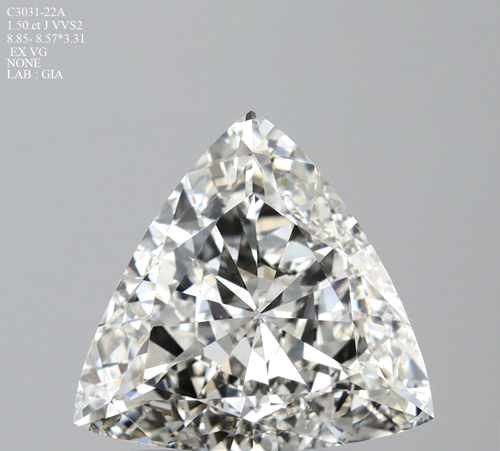 1.5 carat J-VVS2 Natūralus Triangular Deimantas (1)