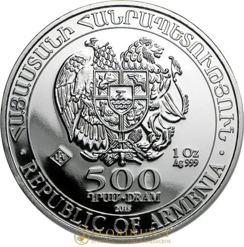 1 oz Ноев ковчег Армения серебряная монета (разные годы выпуска) (2)