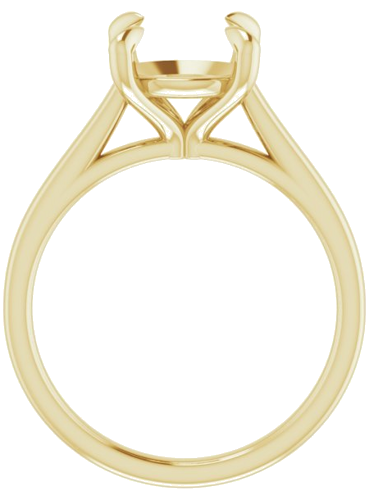 14K Yellow  9 mm Round Solitaire Engagement Ring Mounting (2)