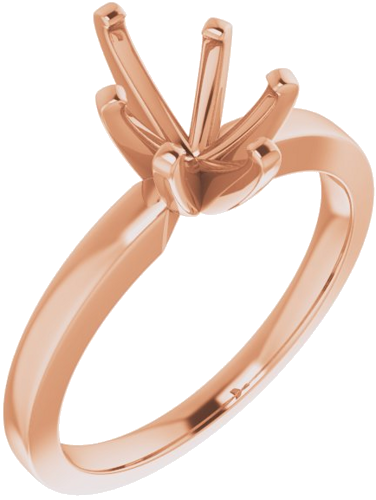 Sužadėtuvių Žiedas „Solitaire“ 585 Rožinis Aukso Pear Shape 9mm x 6mm (1)