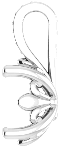 14K White  9x7 mm Oval Pendant Mounting (3)