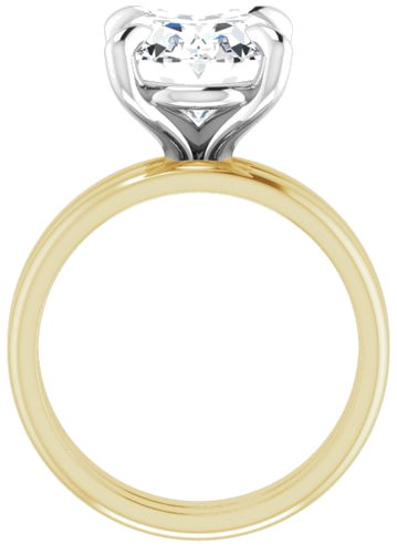 Sužadėtuvių Žiedas „Solitaire“ 585 Baltojo Ir Geltonojo Aukso Oval 12mm x 10mm (7)