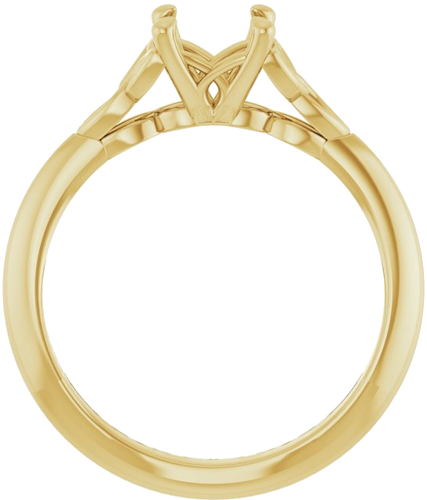 Sužadėtuvių Žiedas „Celtic-Inspired Solitaire“ 585 Geltonojo Aukso Round 6.5mm (2)