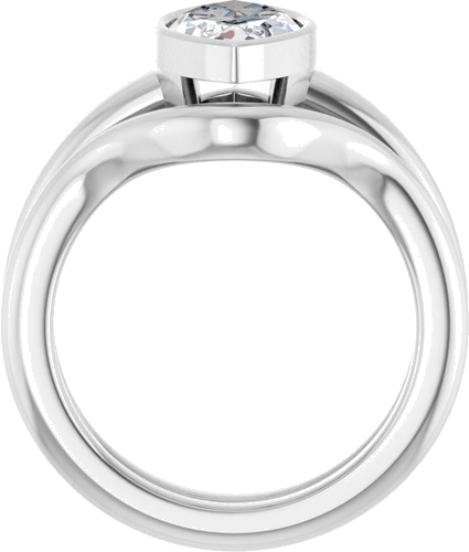 Sužadėtuvių Žiedas „Bezel-Set Solitaire“ 10k white gold Marquise 13mm x 6.5mm (7)