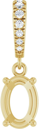 Pakabukas „Accented“ 14k yellow gold Oval 7mm x 5mm (1)