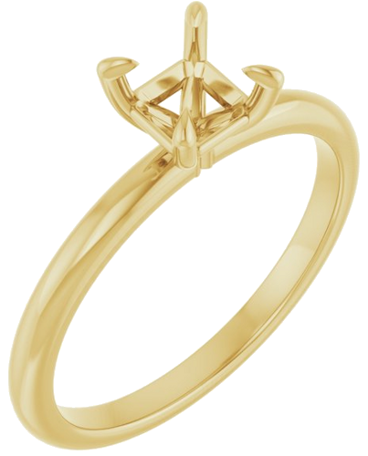 Sužadėtuvių Žiedas „Solitaire“ 14k yellow gold Asscher 5mm (1)