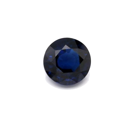 2.93 carat BLUE BRILLIANTSTEP cut Round Safyras (1)
