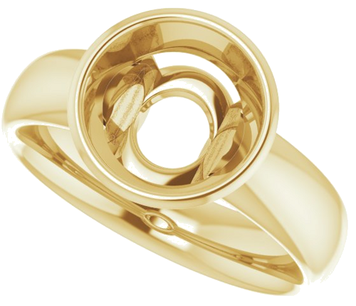 Sužadėtuvių Žiedas „Bezel-Set Solitaire“ 14k yellow gold Round 9mm (5)