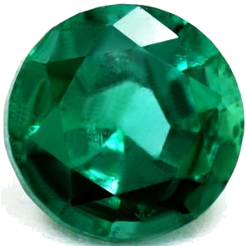 0.69 carat GREEN Round Smaragdas (1)
