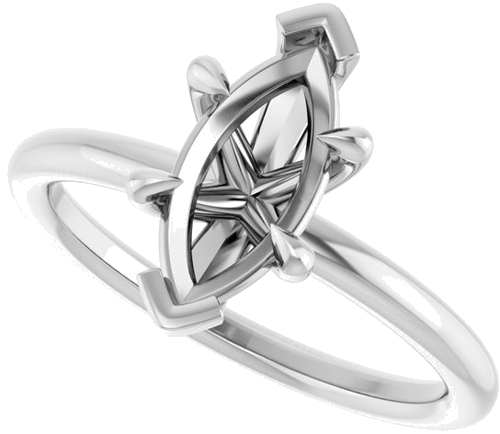 Sužadėtuvių Žiedas „Claw-Prong Solitaire“ 14k white gold Marquise 11mm x 5.5mm (5)