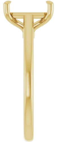 Sužadėtuvių Žiedas „Claw-Pong“ 14k yellow gold Emerald 8.5mm x 6.5mm (4)