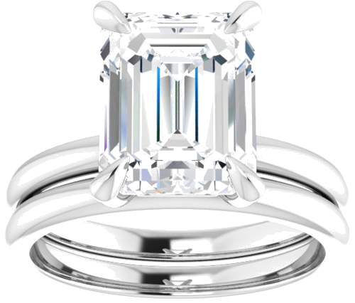 Sužadėtuvių Žiedas „Solitaire“ 925 Sidabro Emerald 10mm x 8mm (8)