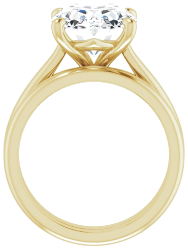 Sužadėtuvių Žiedas „Solitaire“ 10k yellow gold Oval 12mm x 10mm (7)