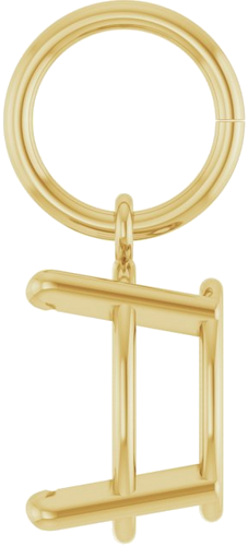 Pakabukas „Solitaire Charm“ 14k yellow gold Oval 8mm x 6mm (3)
