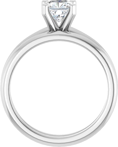 Sužadėtuvių Žiedas 10k white gold Cushion 5.5mm (7)