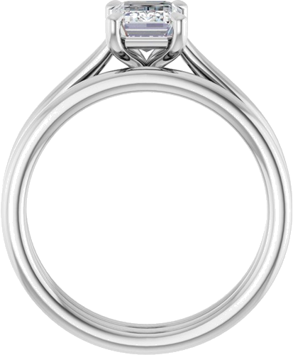 Sužadėtuvių Žiedas „Claw-Pong“ 14k white gold Emerald 7mm x 5mm (7)