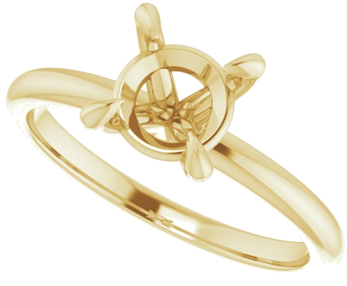 Sužadėtuvių Žiedas „Solitaire“ 18k yellow gold Round 7mm (5)