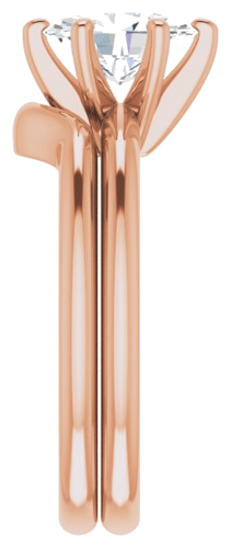 Sužadėtuvių Žiedas „Solitaire“ 750 Rožinis Aukso Oval 8mm x 6mm (9)