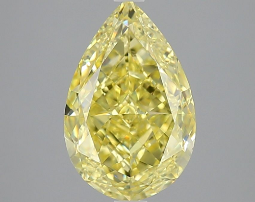 3.01 carat Fancy Yellow-SI1 Natūralus Pear Deimantas (1)