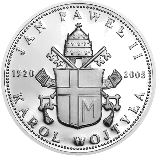 2005 Pāvests Jānis Pāvils II Polija sudraba medaļa (2)